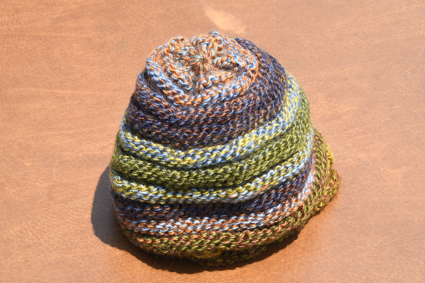 Handmade knit hat, color: Woodlands
